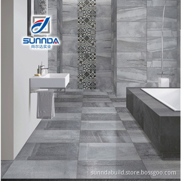 non-slip rough finish factory digital ink print sandstone rustic porcelain floor tiles